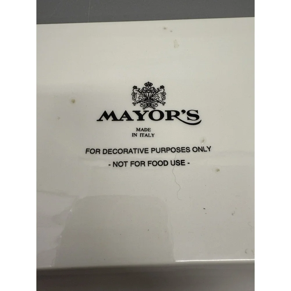 Mayor's‎ Italian Porcelain Tray Parrot vintage resort Tropical Birds #36